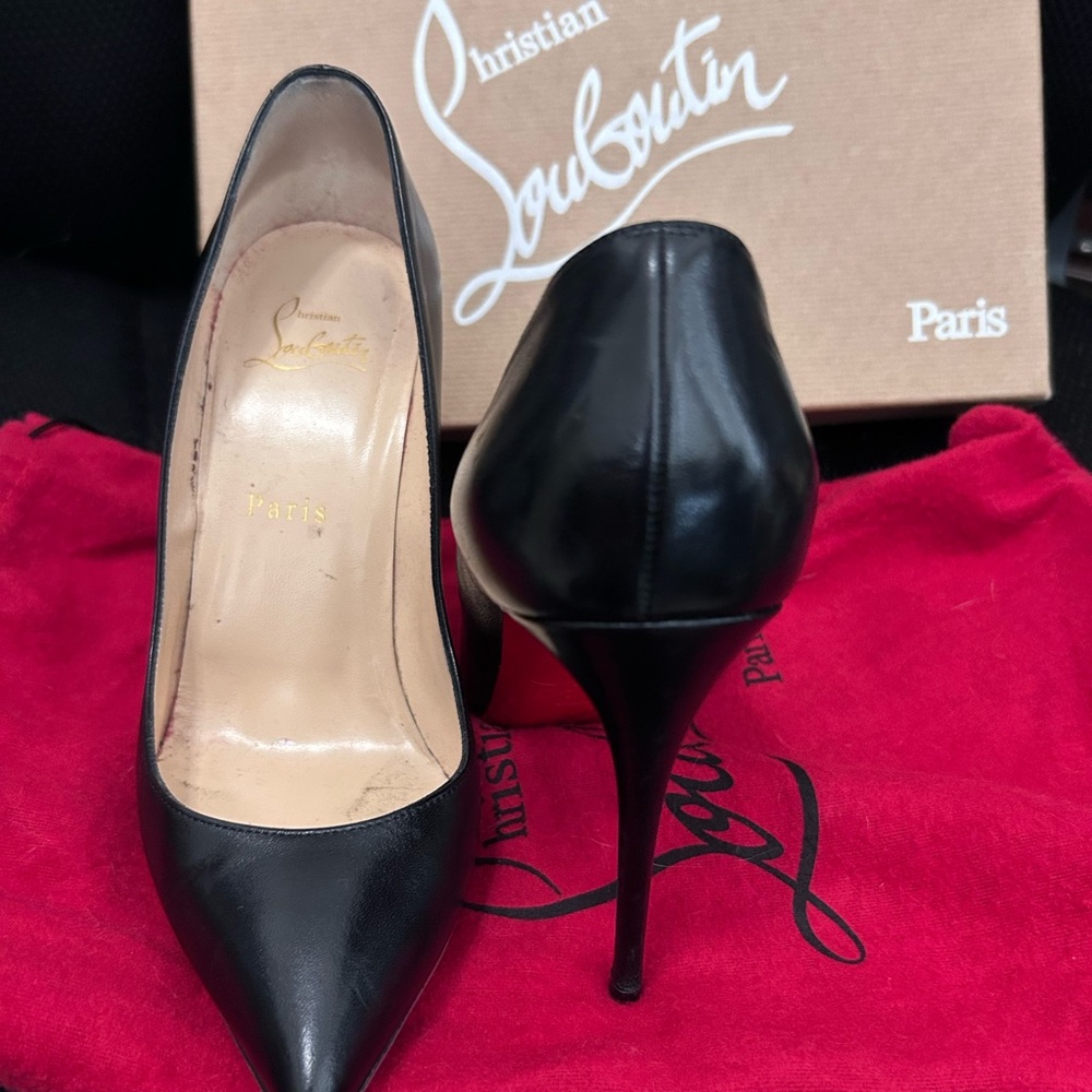 Christian Louboutin Black Heels with Signature Red Sole